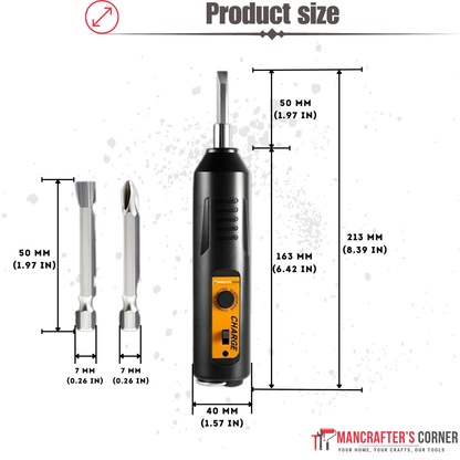 ManCrafters™ Portable Electric Screwdriver Set