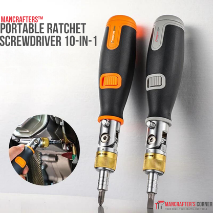 ManCrafters™ Portable Ratchet Screwdriver 10-in-1