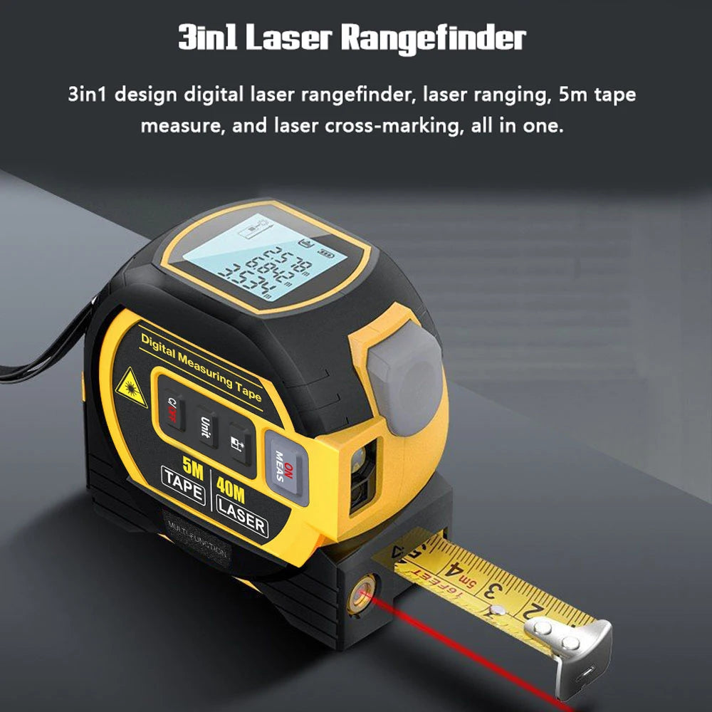 ManCrafters™ Laser Tap Measure 3 in 1