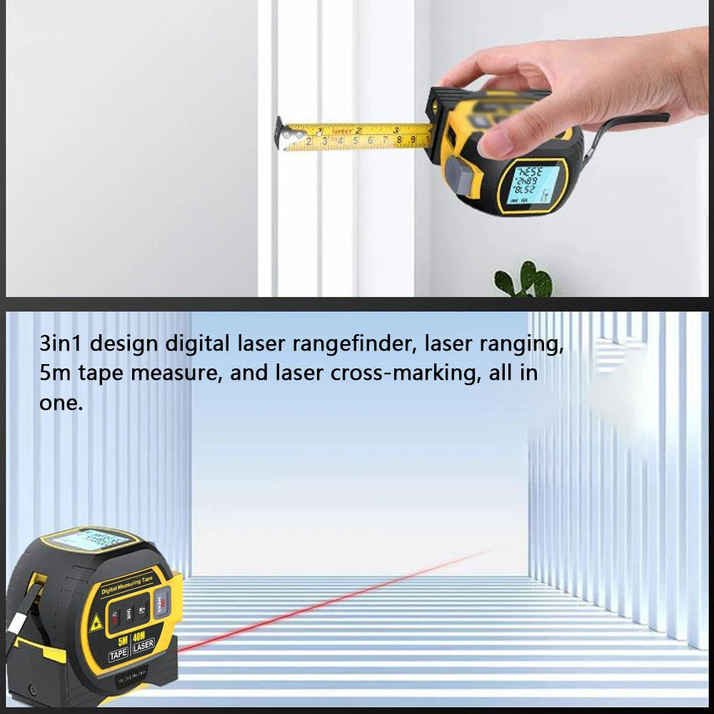 ManCrafters™ Laser Tap Measure 3 in 1